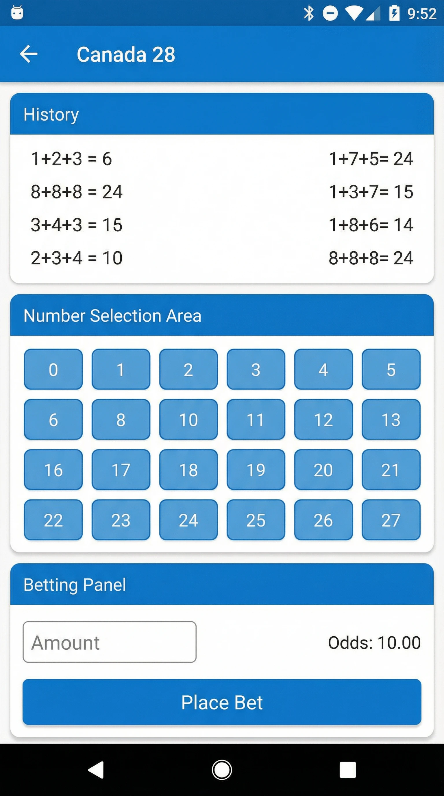 加拿大28彩票游戏界面